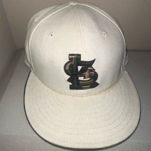 St. Louis White Baseball Cap with Camo Lettering